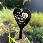 Personalised Pet Memorial Heart Grave Marker Graveside Decor