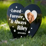 Personalised Pet Memorial Heart Grave Marker Graveside Decor