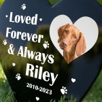 Personalised Pet Memorial Heart Grave Marker Graveside Decor