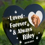 Personalised Pet Memorial Heart Grave Marker Graveside Decor