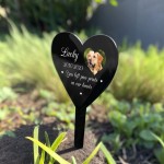 PERSONALISED Dog Pet Memorial Custom Photo Grave Marker Stake