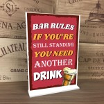 Funny Bar Rules Standing Sign For Bar Home Bar Pub Alcohol Sign