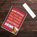 Funny Bar Rules Standing Sign For Bar Home Bar Pub Alcohol Sign