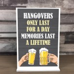 Hangovers Last For A Day Funny Pub Sign Man Cave Home Garden Bar Hangovers Last For A Day Funny Pub Sign Man Cave Home Garden Bar