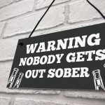 Funny WARNING Sign For Bar Home Bar Pub Hanging Wall Door Sign