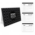 2024 Academic Office Desk Calendar Free Standing Spiral Bound