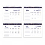2024 Desk Calendar Floral Design Month To View With Notes Family