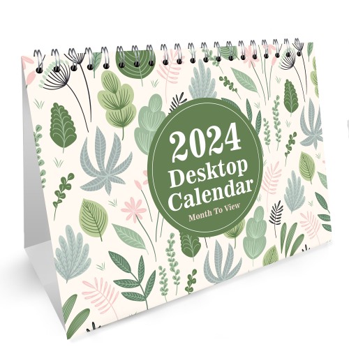 Botanical Flip Desktop Calendar Month To View Birthday Christmas