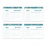 Tropical Theme Desktop Calendar 2024 Month To View Flip Calendar