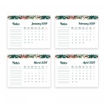 2024 Desk Calendar Flipbook Month To View Spiral Bound Office