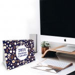 Floral Desktop Calendar 2024 Flipbook Planner For Girls Women