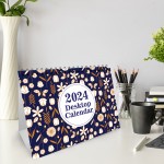 Floral Desktop Calendar 2024 Flipbook Planner For Girls Women