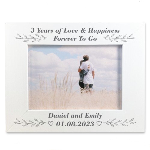 3rd Anniversary Gift For Boyfriend Girlfriend Wife Husband Frame