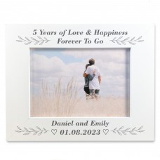 5th Anniversary Gift For Boyfriend Girlfriend Personalised Frame