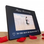 Husband Anniversary Gifts 7x5 Black Wooden Frame Gifts For Him