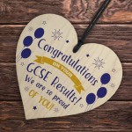 GCSE Results Congratulations Wood Heart Passed Exams Gift