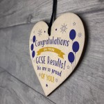 GCSE Results Congratulations Wood Heart Passed Exams Gift