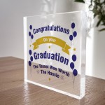 Congratulations On Your Graduation Acrylic Block Graduation Gift
