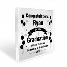 Congratulations On Your Graduation Personalised Acrylic Block