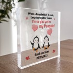 PERSONALISED Penguin Couple Gifts for Her Him Girlfriend