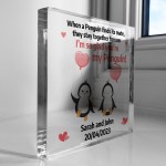 PERSONALISED Penguin Couple Gifts for Her Him Girlfriend