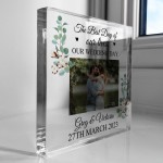Mr And Mrs Photo Block Personalised Wedding Gifts For Couple