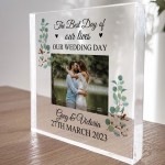 Mr And Mrs Photo Block Personalised Wedding Gifts For Couple