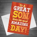 SON BIRTHDAY CARD AMAZING DAY Christmas Card For Son From Mum SON BIRTHDAY CARD AMAZING DAY Christmas Card For Son From Mum