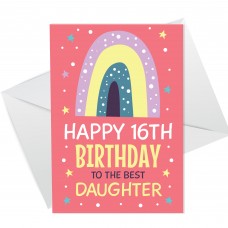 Happy 16th Birthday Card BEST DAUGHTER From Mum And Dad Daughter
