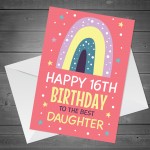 Happy 16th Birthday Card BEST DAUGHTER From Mum And Dad Daughter