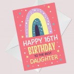 Happy 16th Birthday Card BEST DAUGHTER From Mum And Dad Daughter