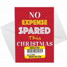 Reduced Sticker Funny Christmas Card For Husband Wife Brother 