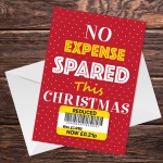 Reduced Sticker Funny Christmas Card For Husband Wife Brother 