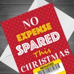 Reduced Sticker Funny Christmas Card For Husband Wife Brother 
