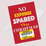 Reduced Sticker Funny Christmas Card For Husband Wife Brother 