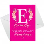  Personalised Birthday Card For Sister Best Friend Sister Card