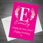  Personalised Birthday Card For Sister Best Friend Sister Card