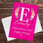  Personalised Birthday Card For Sister Best Friend Sister Card