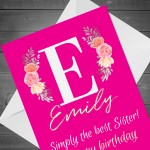  Personalised Birthday Card For Sister Best Friend Sister Card