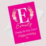  Personalised Birthday Card For Sister Best Friend Sister Card