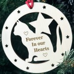 Cat Memorial Christmas Decoration Forever In Our Hearts 