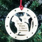 Cat Memorial Christmas Tree Wooden Bauble Cat Memorial Bauble