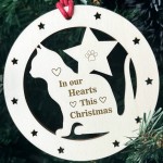 Cat Memorial Christmas Tree Wooden Bauble Cat Memorial Bauble