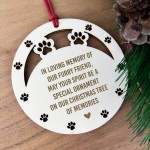 Memorial Christmas Tree Decoration Wooden Hanging Bauble