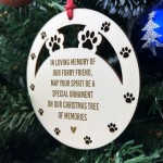 Memorial Christmas Tree Decoration Wooden Hanging Bauble