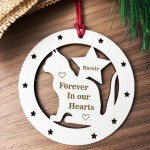 Cat Memorial Christmas Decoration Personalised Hanging Bauble