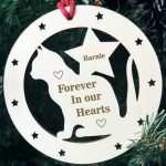 Cat Memorial Christmas Decoration Personalised Hanging Bauble