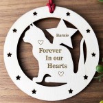 Cat Memorial Christmas Decoration Personalised Hanging Bauble