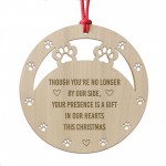 Christmas Tree Memorial Decoration For Dog Cat Pet Wooden Bauble