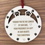 Christmas Tree Memorial Decoration For Dog Cat Pet Wooden Bauble